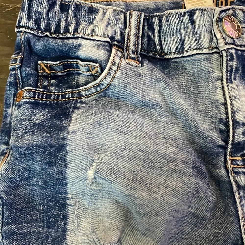 Girl’s Justice Distress Blue Jeans Shorts Slim Cut